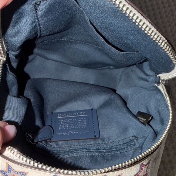 Coach Cream Star Pattern Backpack - Picture 3 of 4